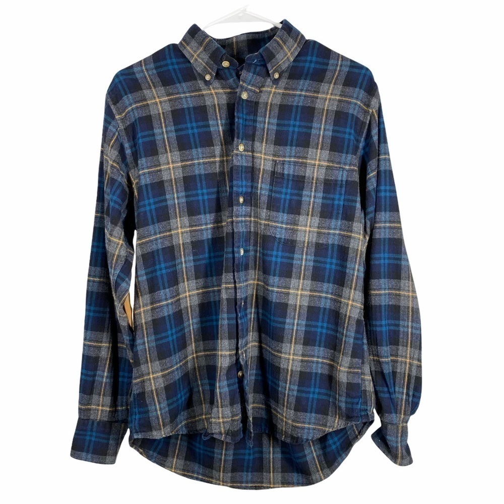 BILLS KHAKIS Blue Niantic Plaid Flannel Shirt